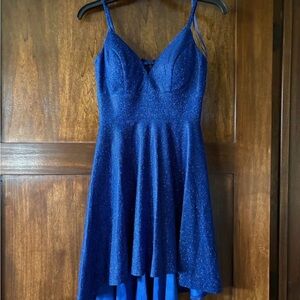 Sparkling Blue Spaghetti Strap Dress size 1